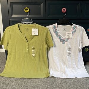 CORAL BAY Large Petite Tops NWT